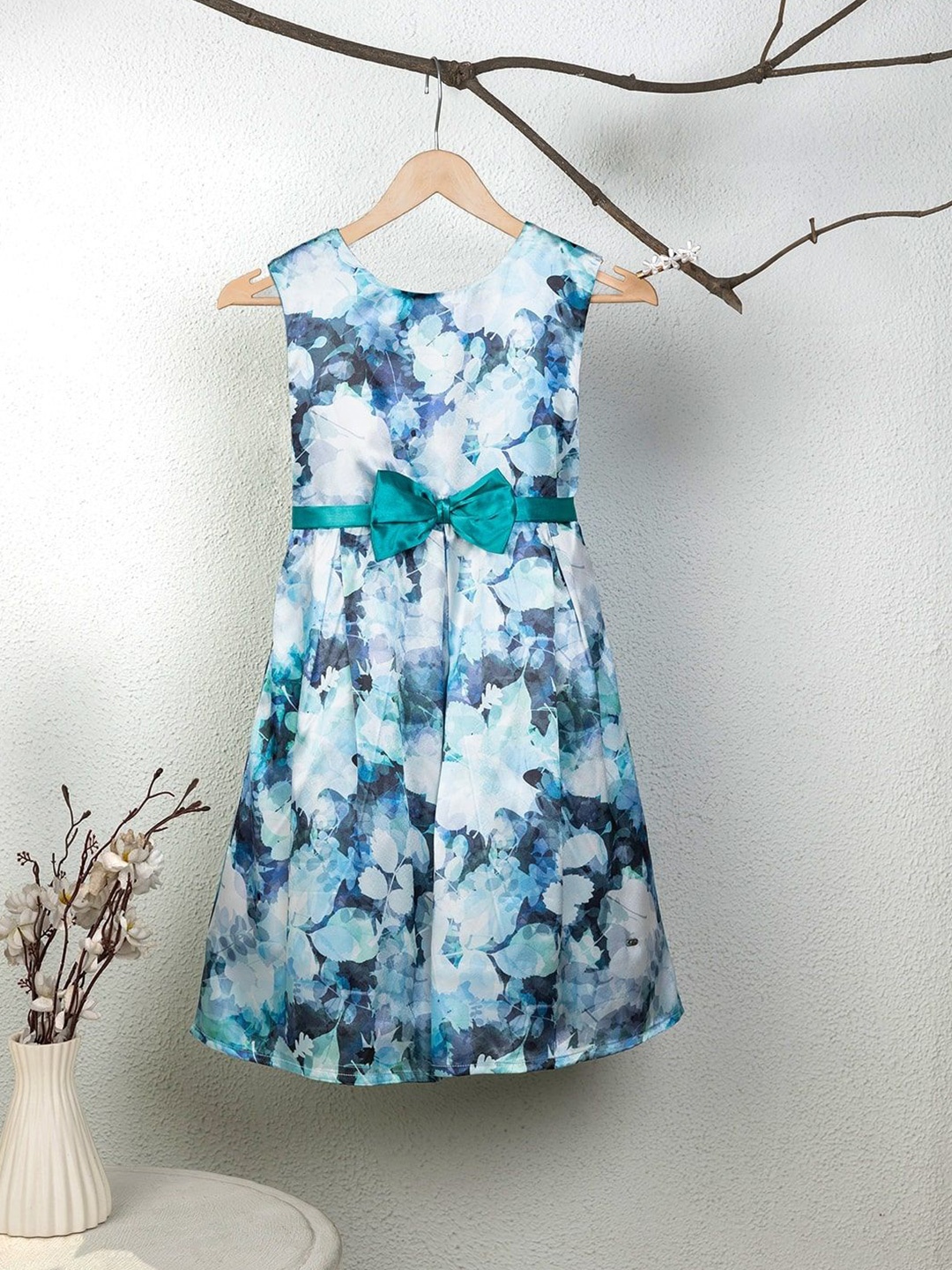 

Purple United Kids Girls Floral Print Fit & Flare Dress, Blue