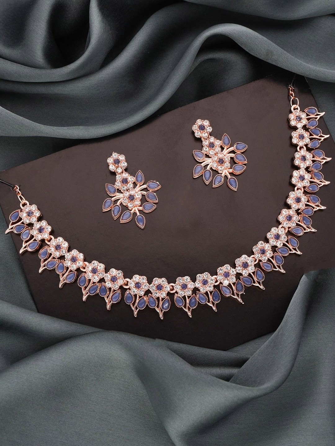 

Anouk Gold-Plated American Diamond Studded Jewellery Set