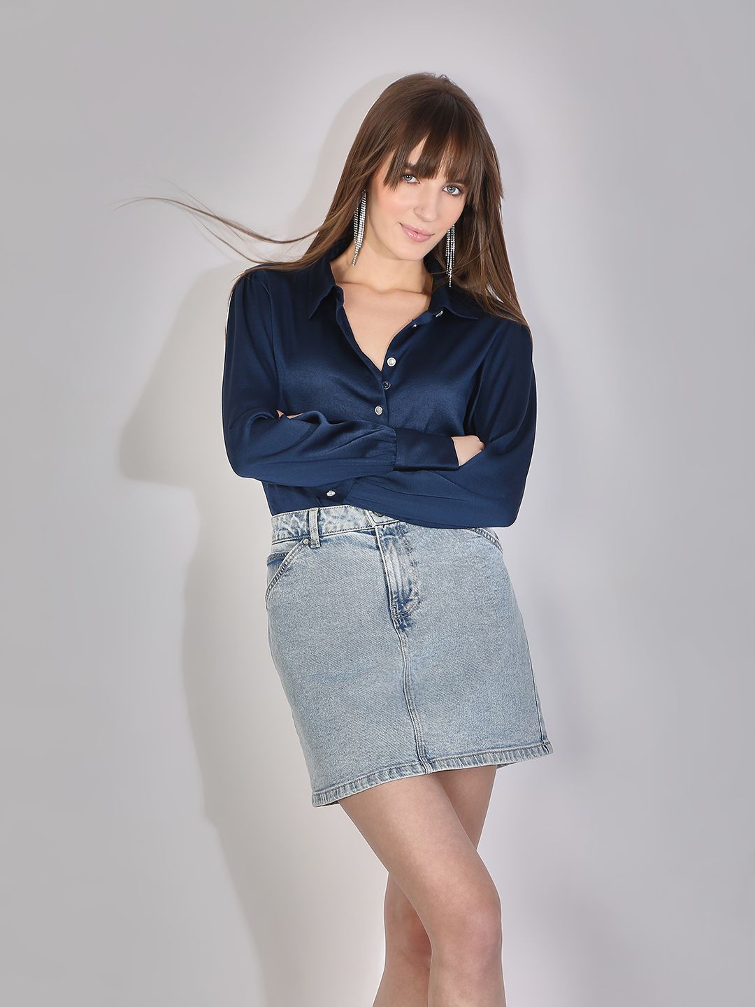 

Vero Moda Women Opaque Casual Shirt, Blue