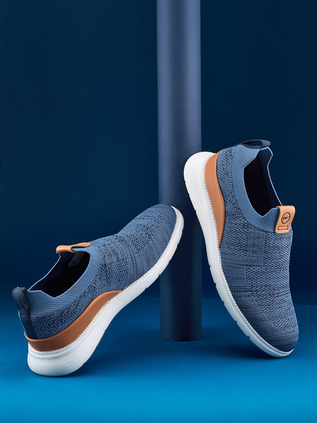 

Campus Men Woven Design Slip-On Sneakers, Blue
