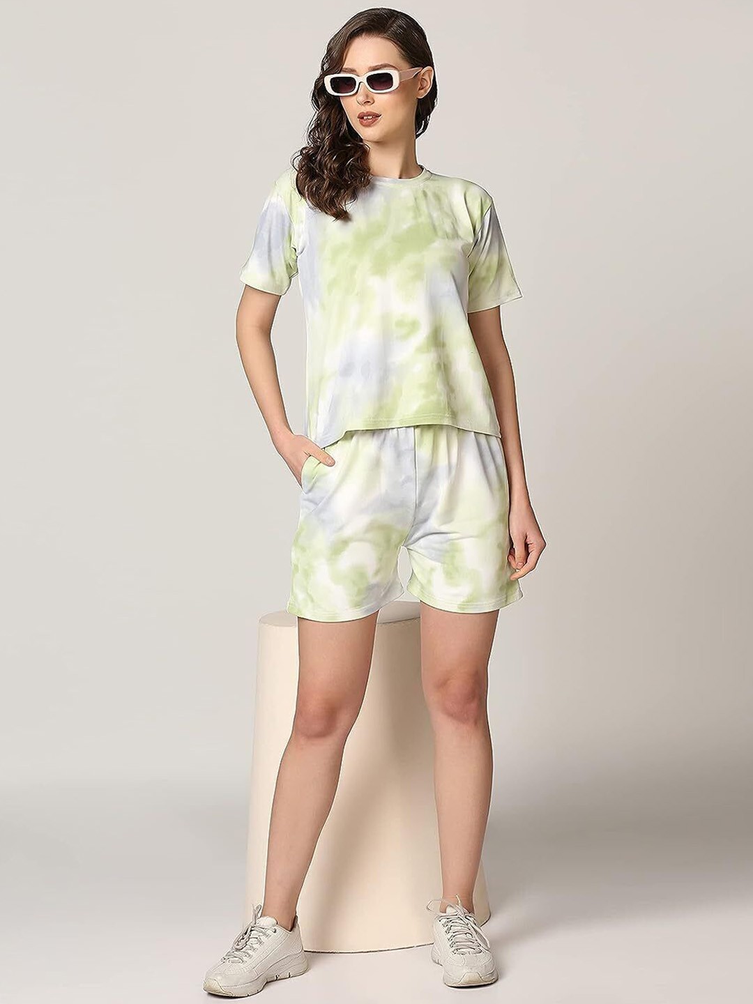 

XPIOX Printed T-Shirt With Shorts, Green