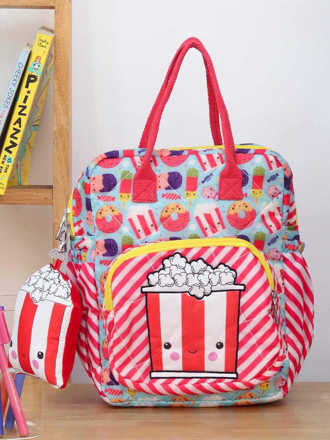 

ROSADA Kids Candy Cane Printed Unisex Kids Durable Box Backpack, Red