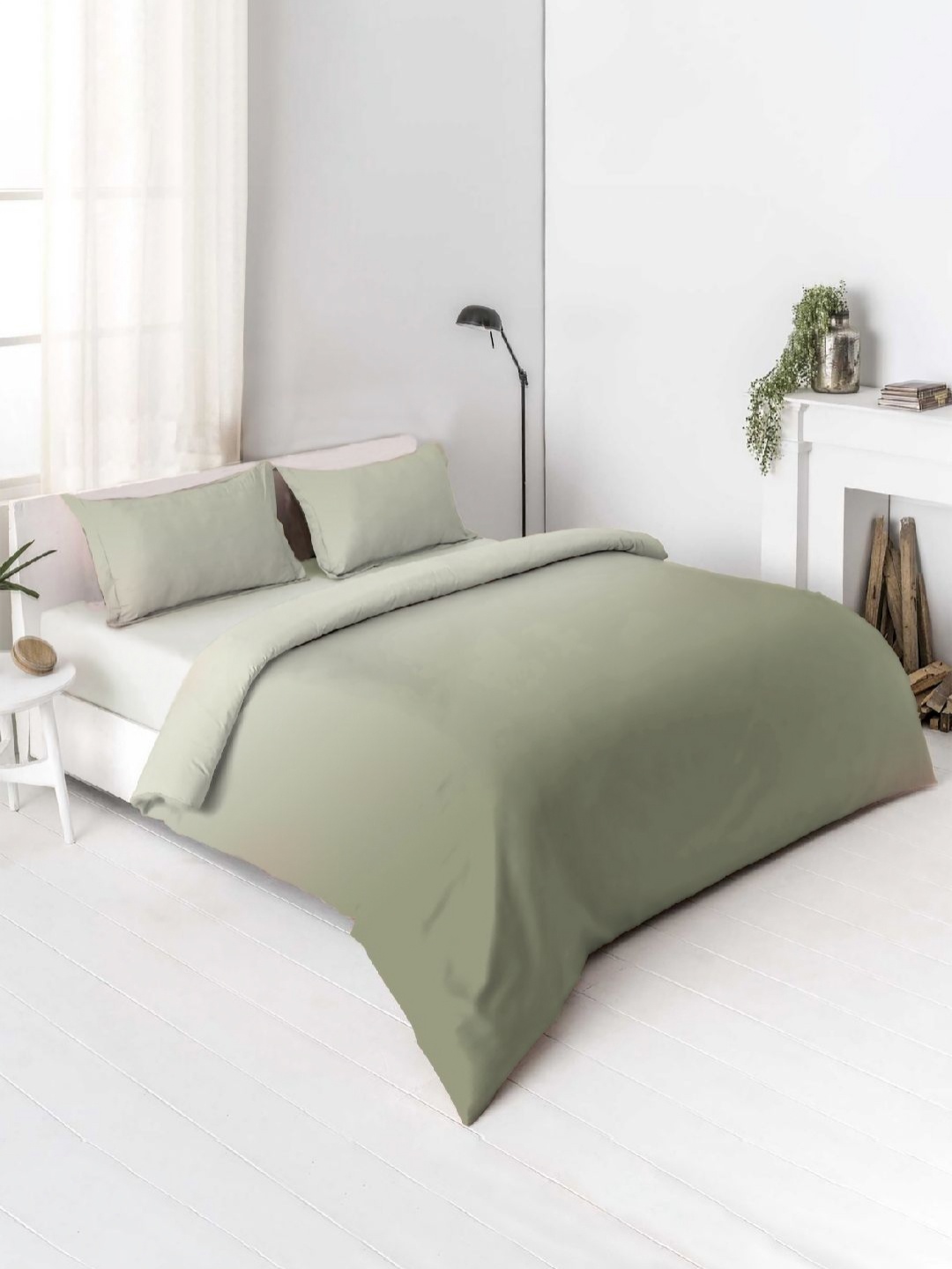 

VINTANA Green Cotton 250 TC Ombre King Bedsheet Set 2.74 m x 2.74 m