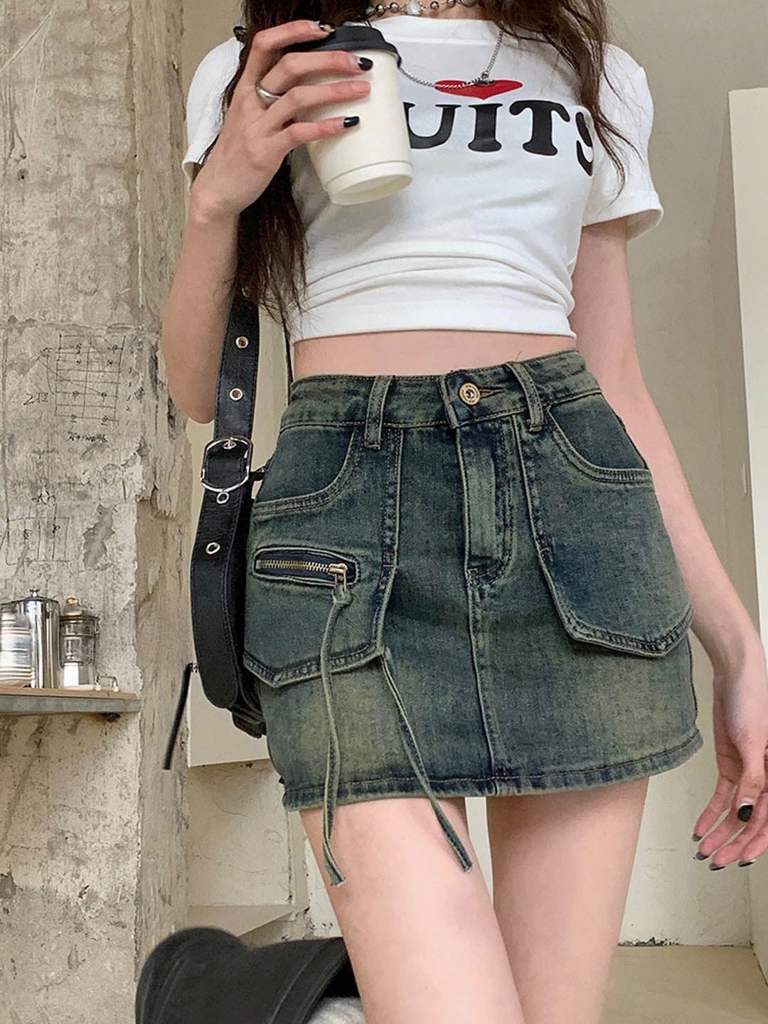 

StyleCast Pencil Mini Skirt, Green