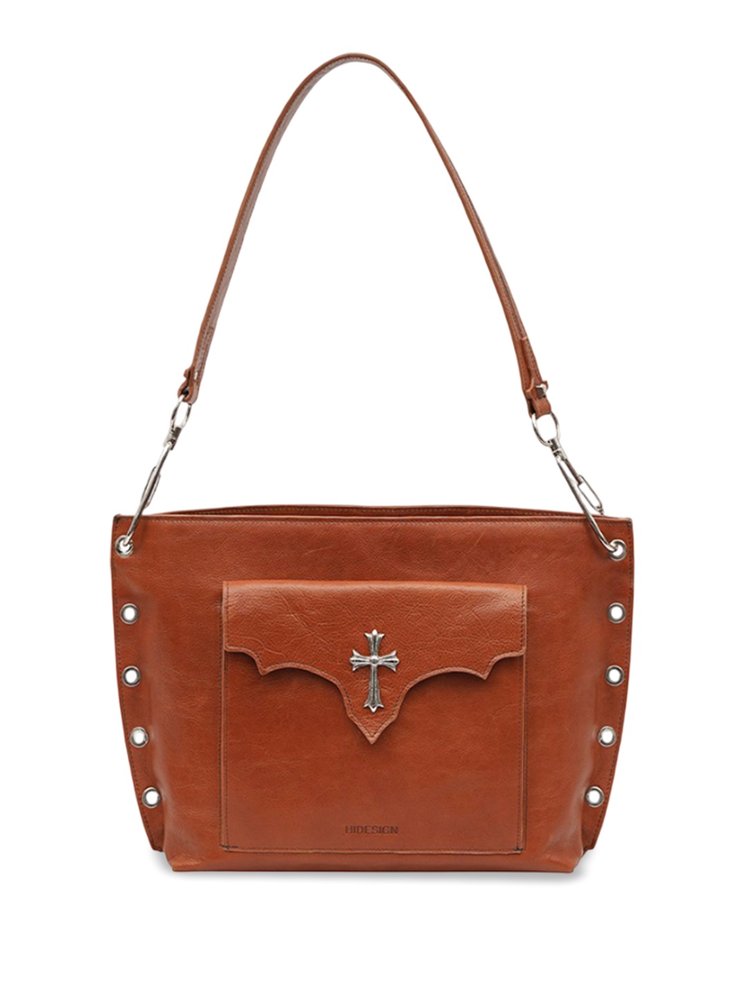 

Hidesign Embellished Leather Shopper Shoulder Bag with Tasselled, Brown
