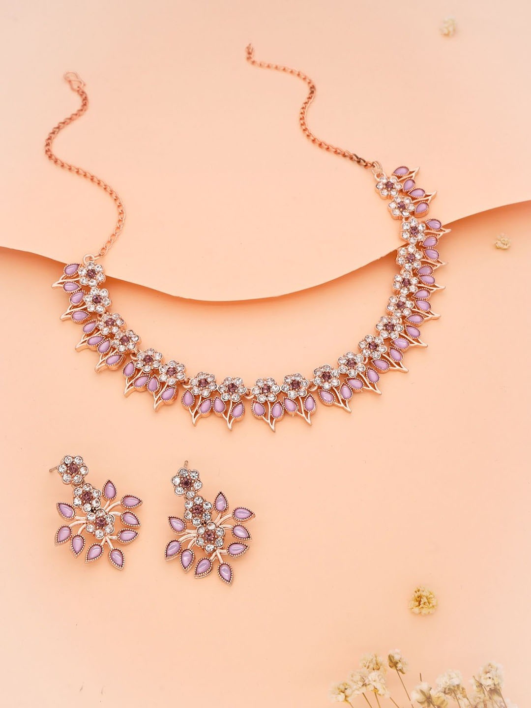 

Anouk Gold-Plated American Diamond Studded Jewellery Set