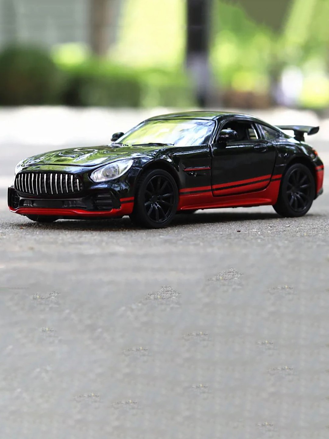 

COELON 1:32 AMG GTR Light Sound Pull Back Toy Car, Black