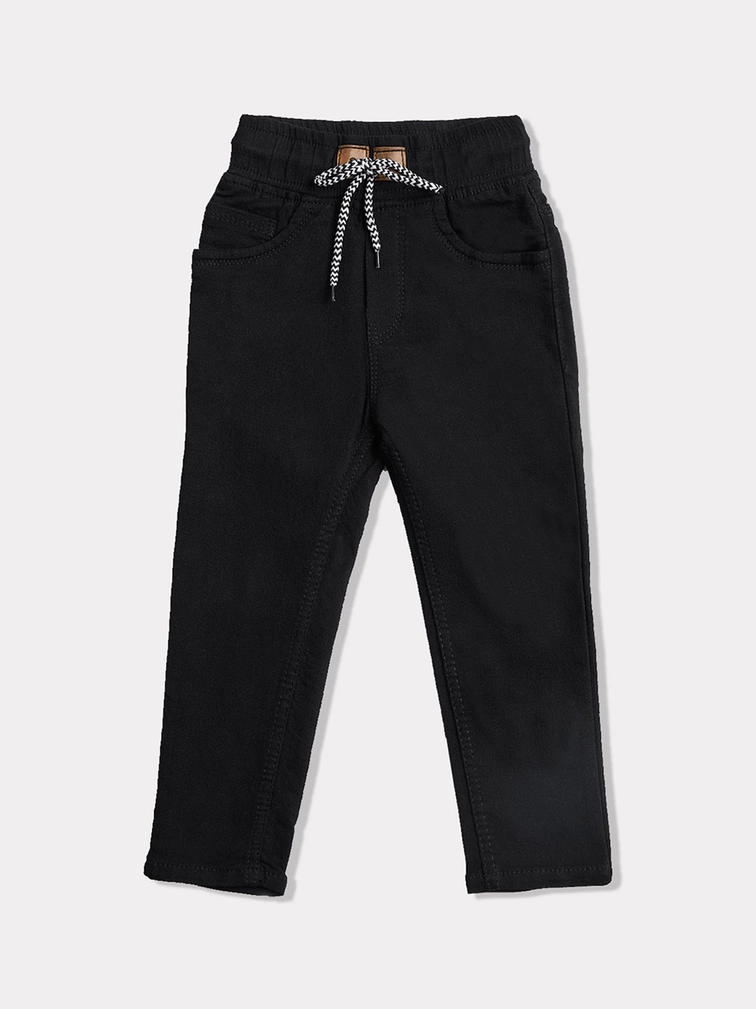 

ZitZot Boys Slim Fit Light Fade Jeans, Black