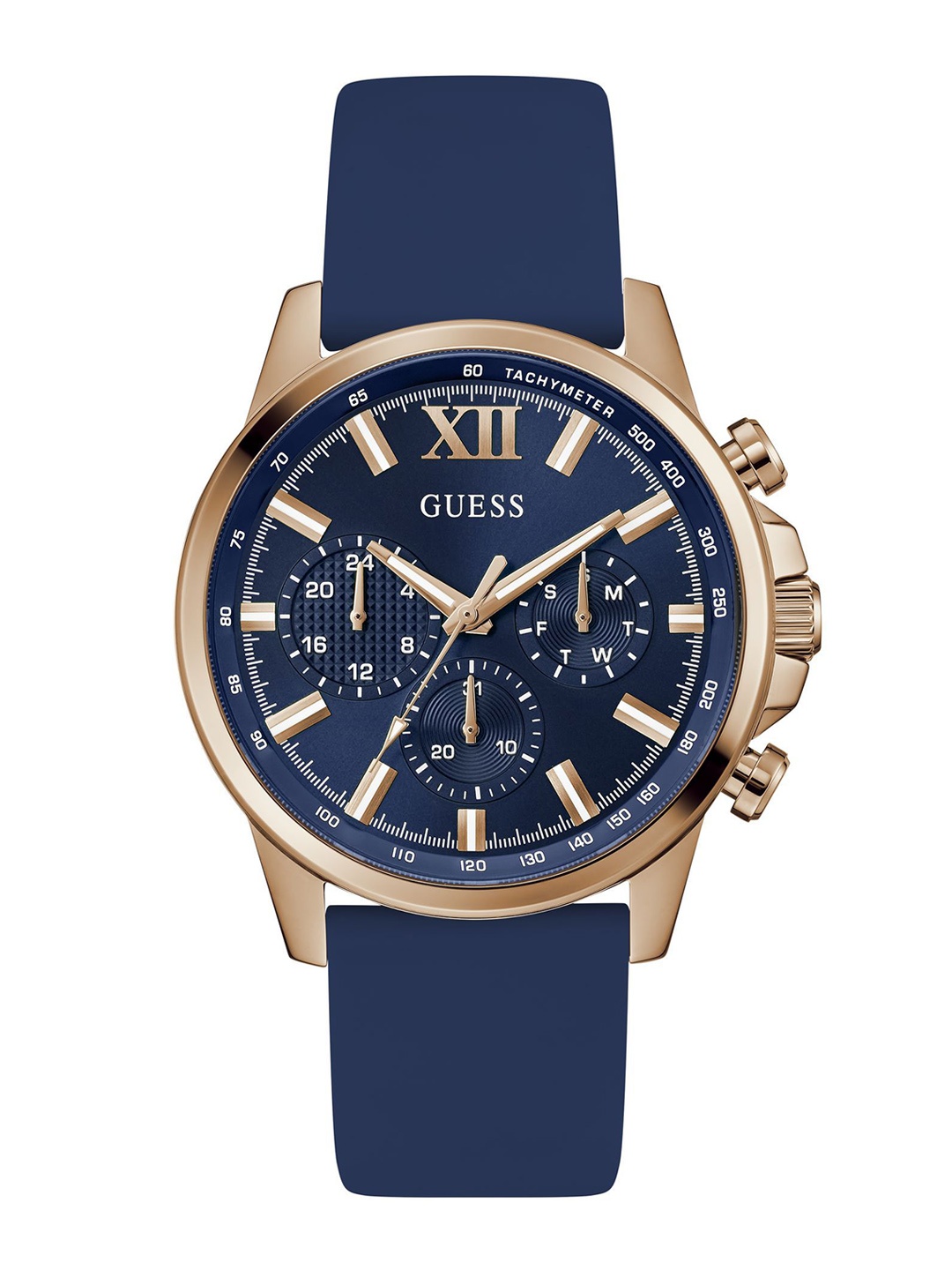 

GUESS Men Embellished Dial & Straps Analogue Watch GW0913G1, Blue