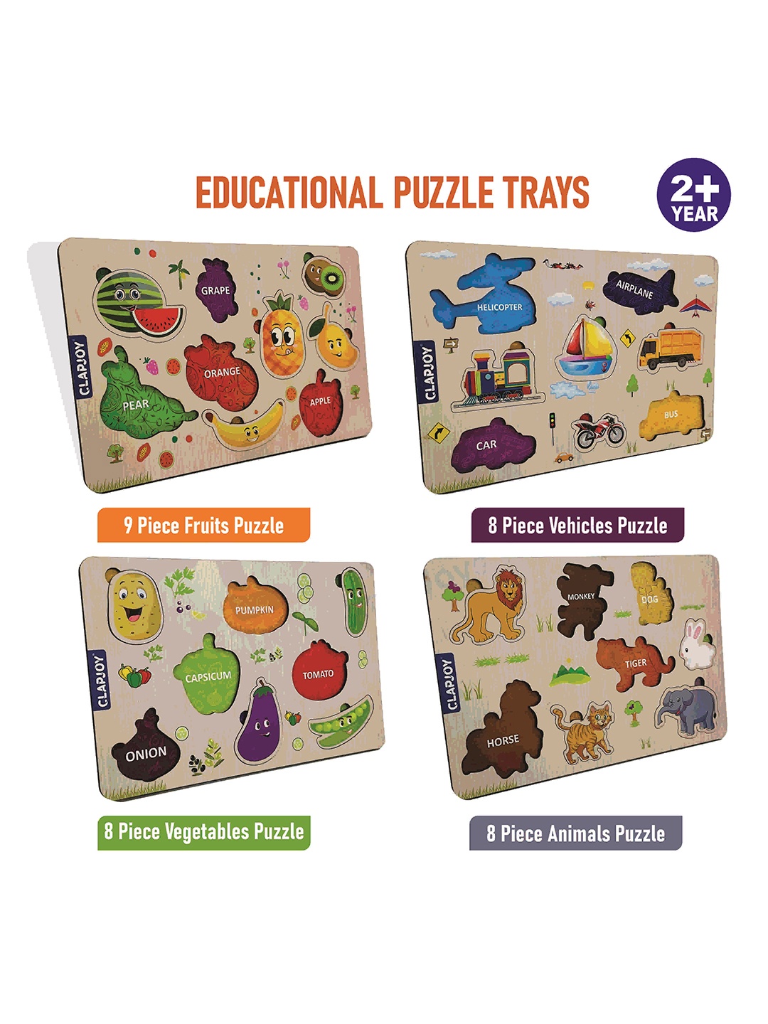 

Clapjoy Puzzles Activity Toys and Games, Green