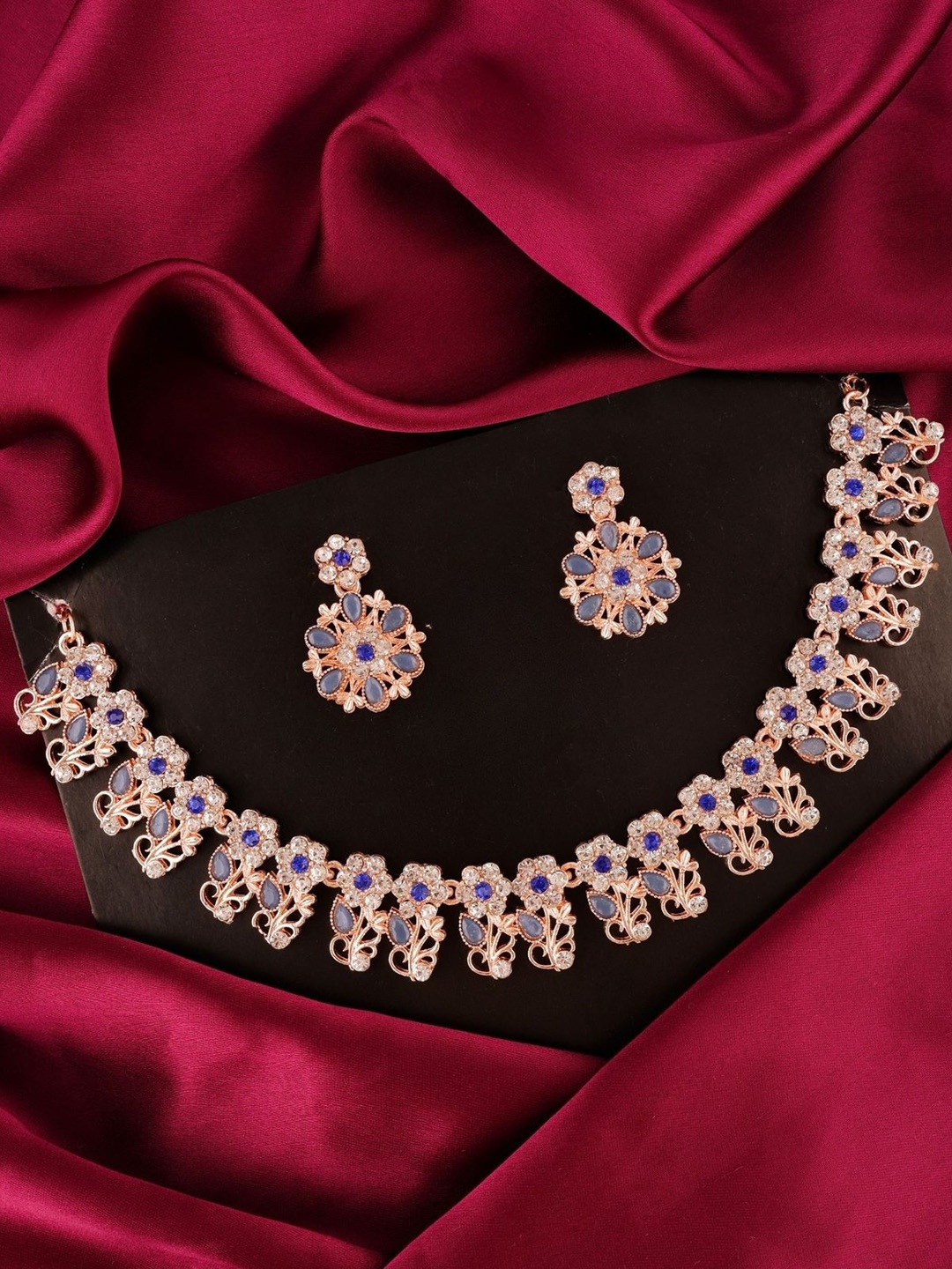 

Anouk Gold-Plated American Diamond Studded Jewellery Set