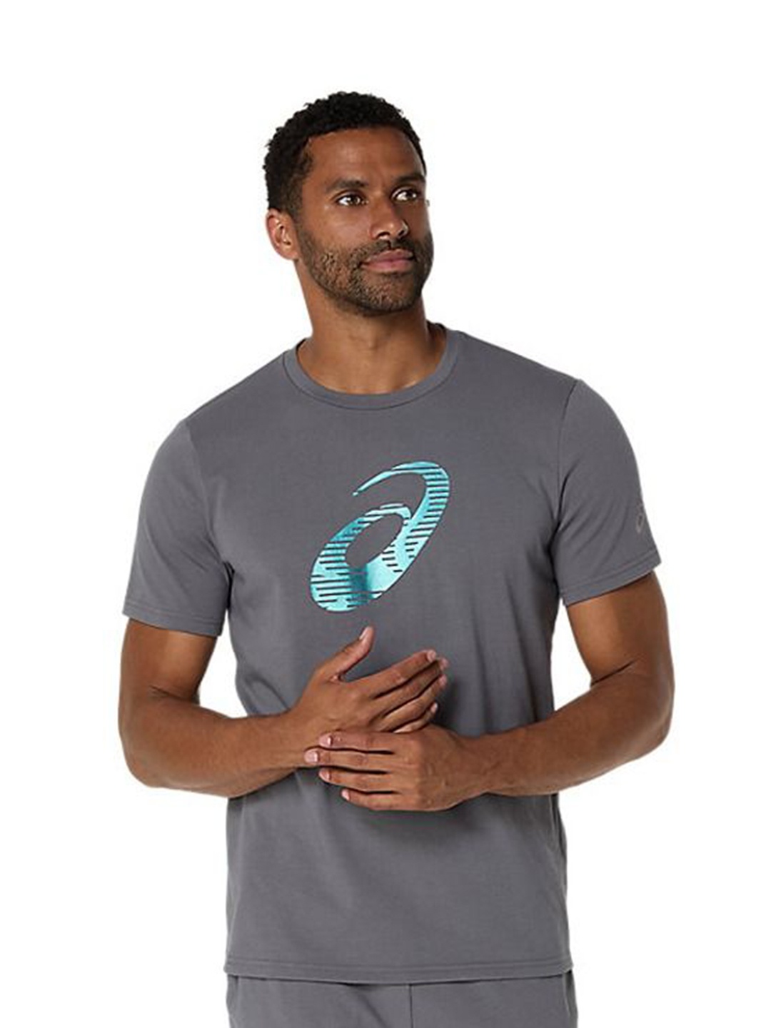 

ASICS Men Typography Printed Round Neck T-shirt, Grey