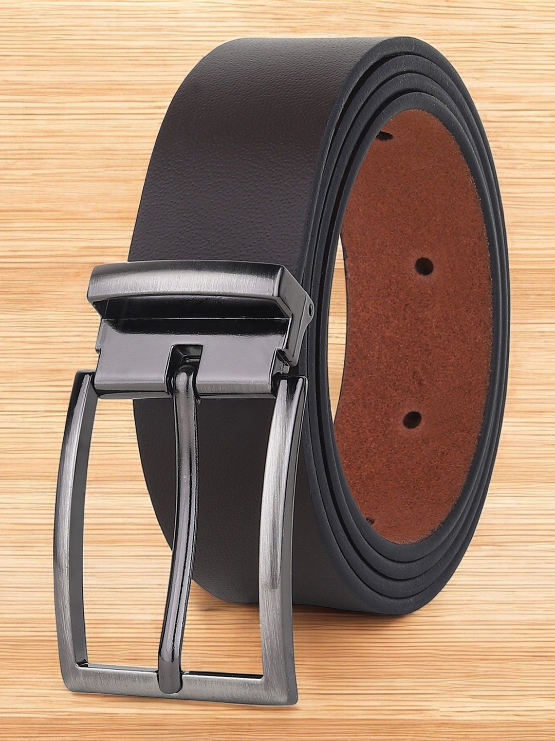 

Metronaut Men Leather Formal Belt, Brown