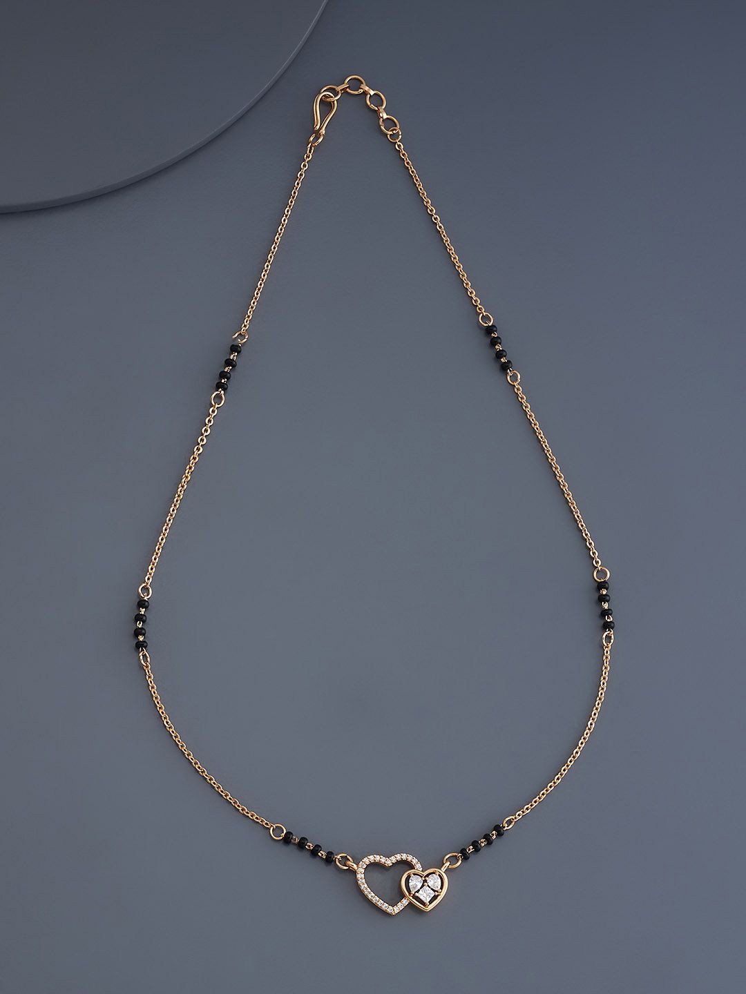 

Kushal's Fashion Jewellery White Gold-Plated Party Zircon Mangalsutra