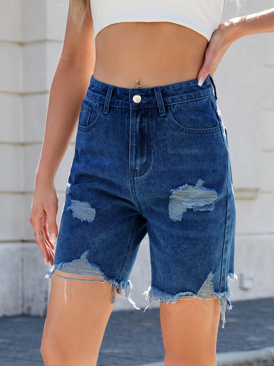 

StyleCast Women Denim Denim Shorts, Blue