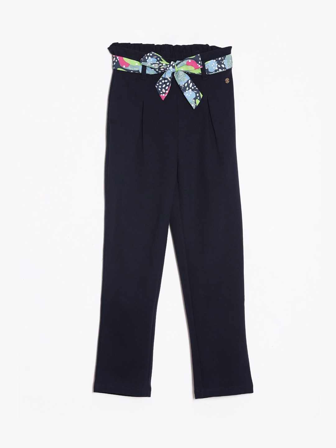 

Allen Solly Junior Girls Slim Fit Pleated Trousers, Navy blue