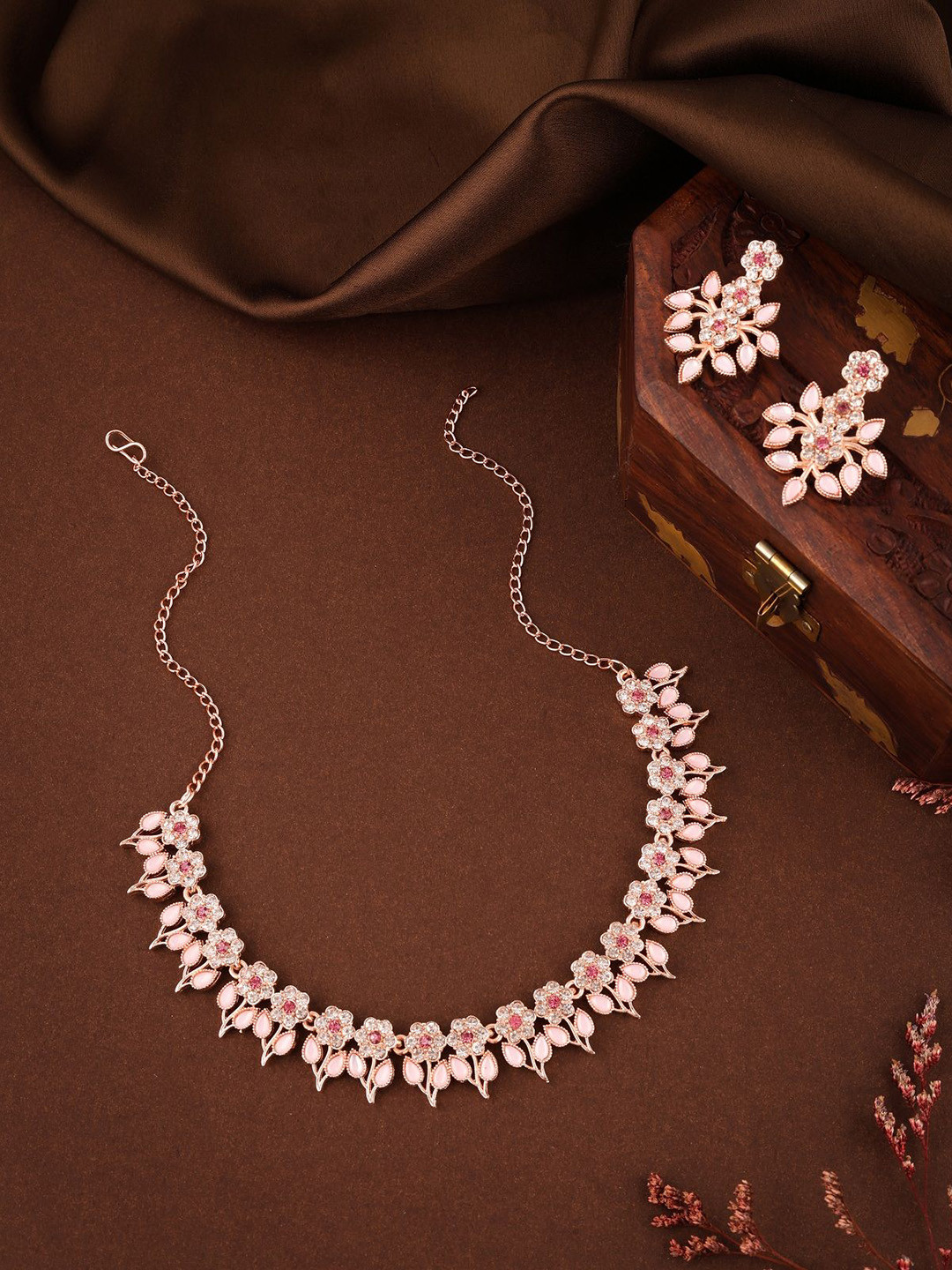 

Anouk Gold-Plated American Diamond Studded Jewellery Set