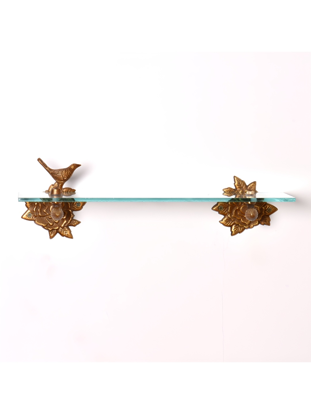

Indianshelf Brown Textured Bird Plant Holder Shelves, Gold