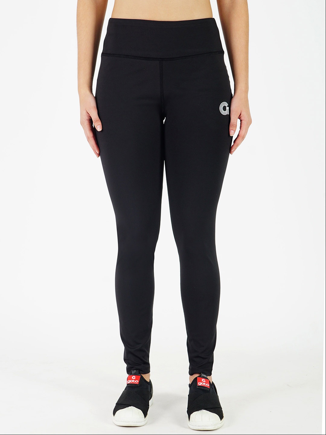 

GOTO Women Dri-Fit Ankle Length Tights, Black