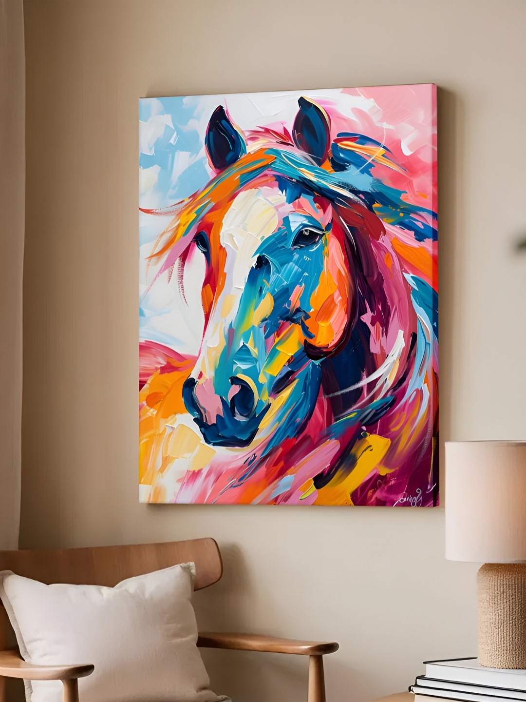 

Art Street Pink & Blue Birds And Animals Canvas Wall Art