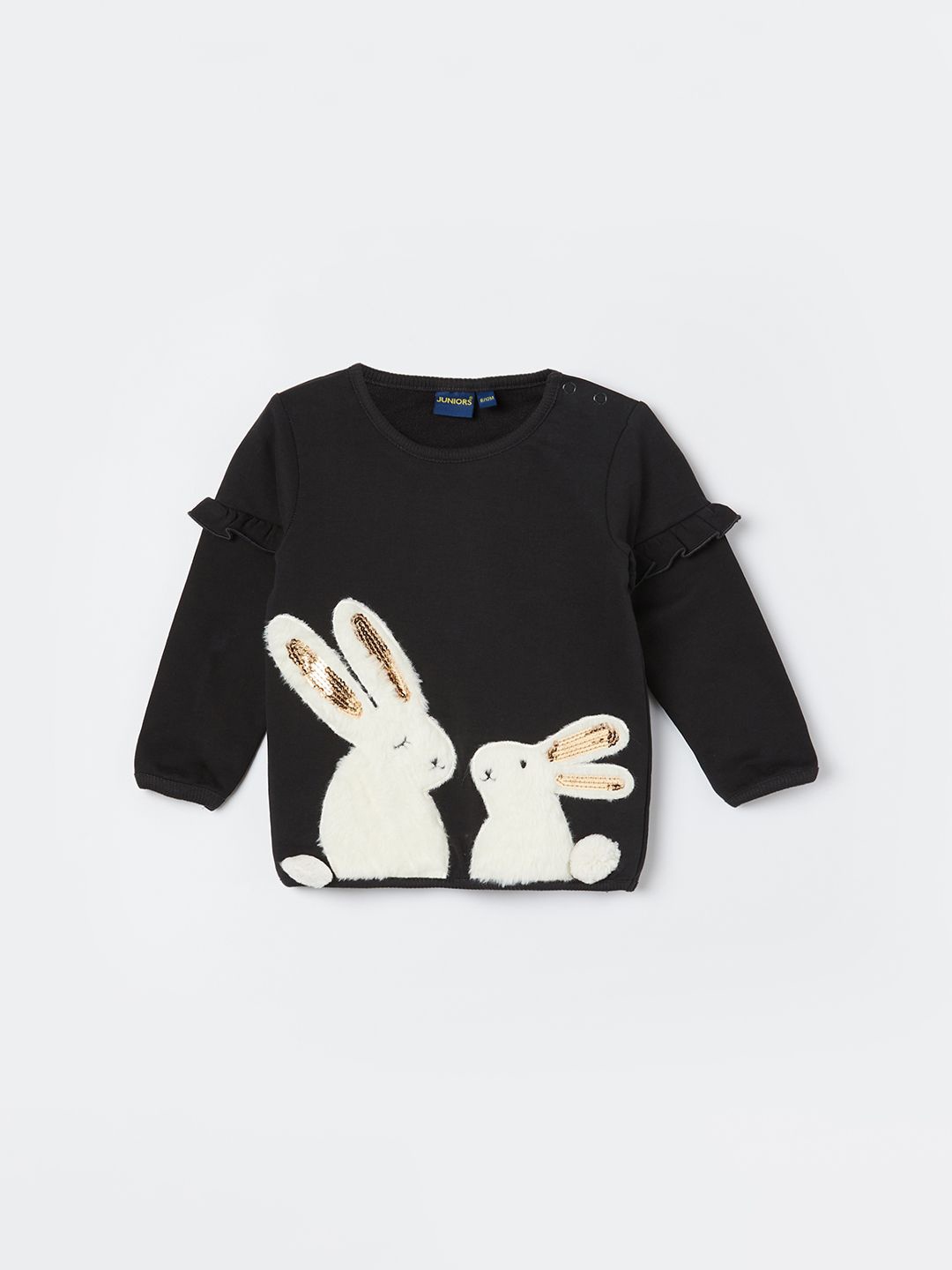 

Juniors by Lifestyle Girls Embroidered Sweatshirt, Charcoal