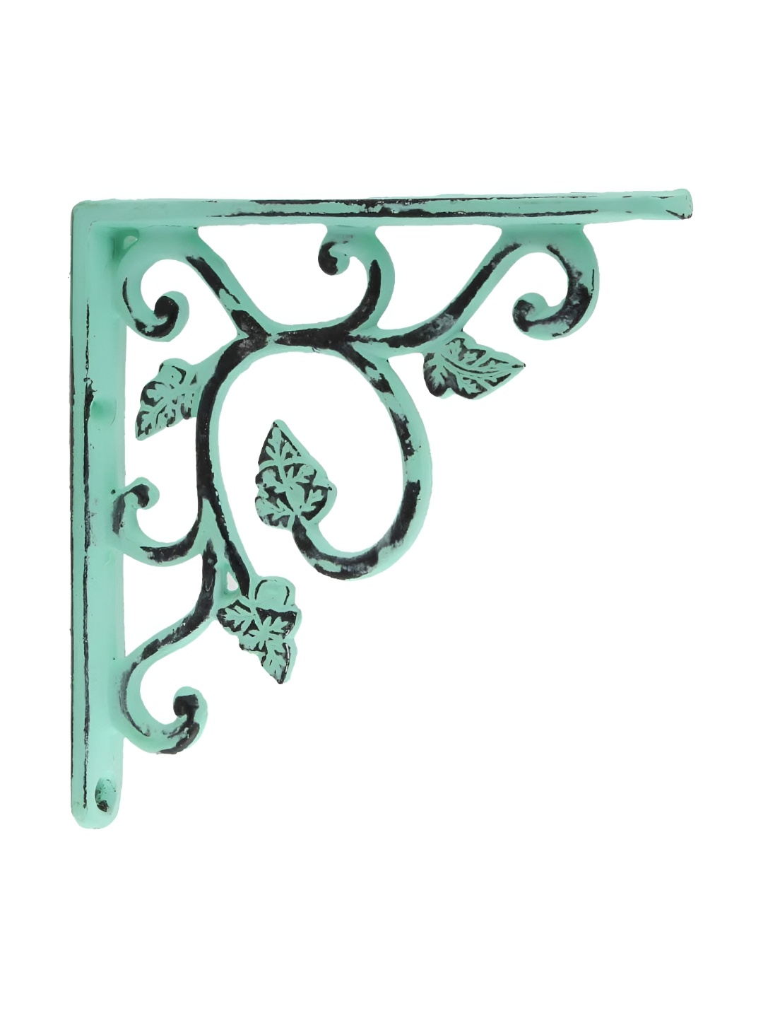 

Indianshelf Blue & Black Leaf Plant Wall Hanging Bracket Shelves