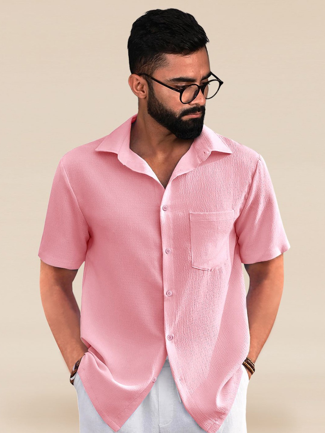 

Moda Rapido Men Standard Opaque Casual Shirt, Pink
