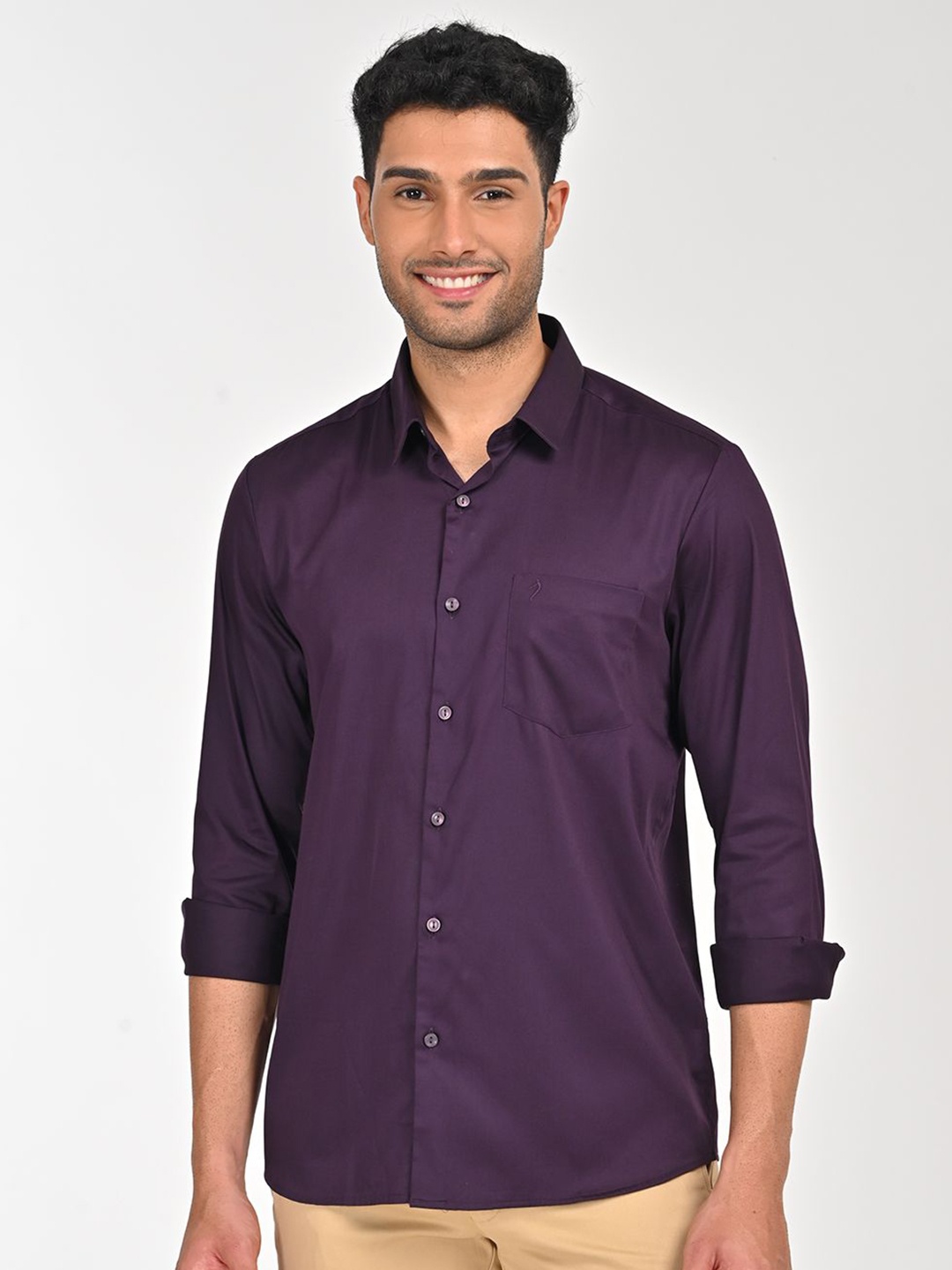 

Indian Terrain Men Slim Fit Opaque Casual Shirt, Blue
