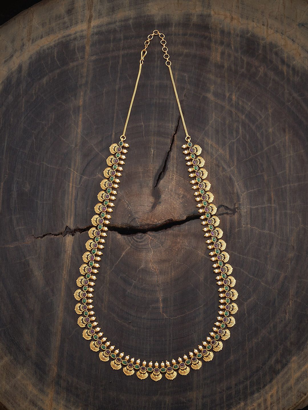 

Kushal's Fashion Jewellery Copper Gold-Plated Antique Necklace