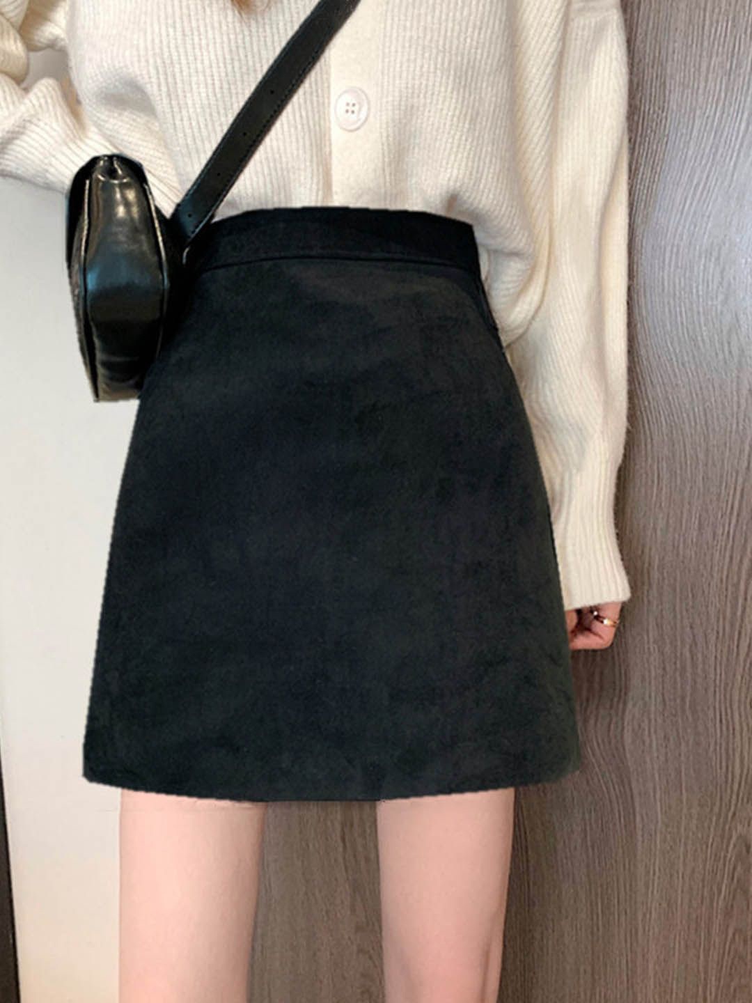 

StyleCast A-Line Above Knee Skirt, Black