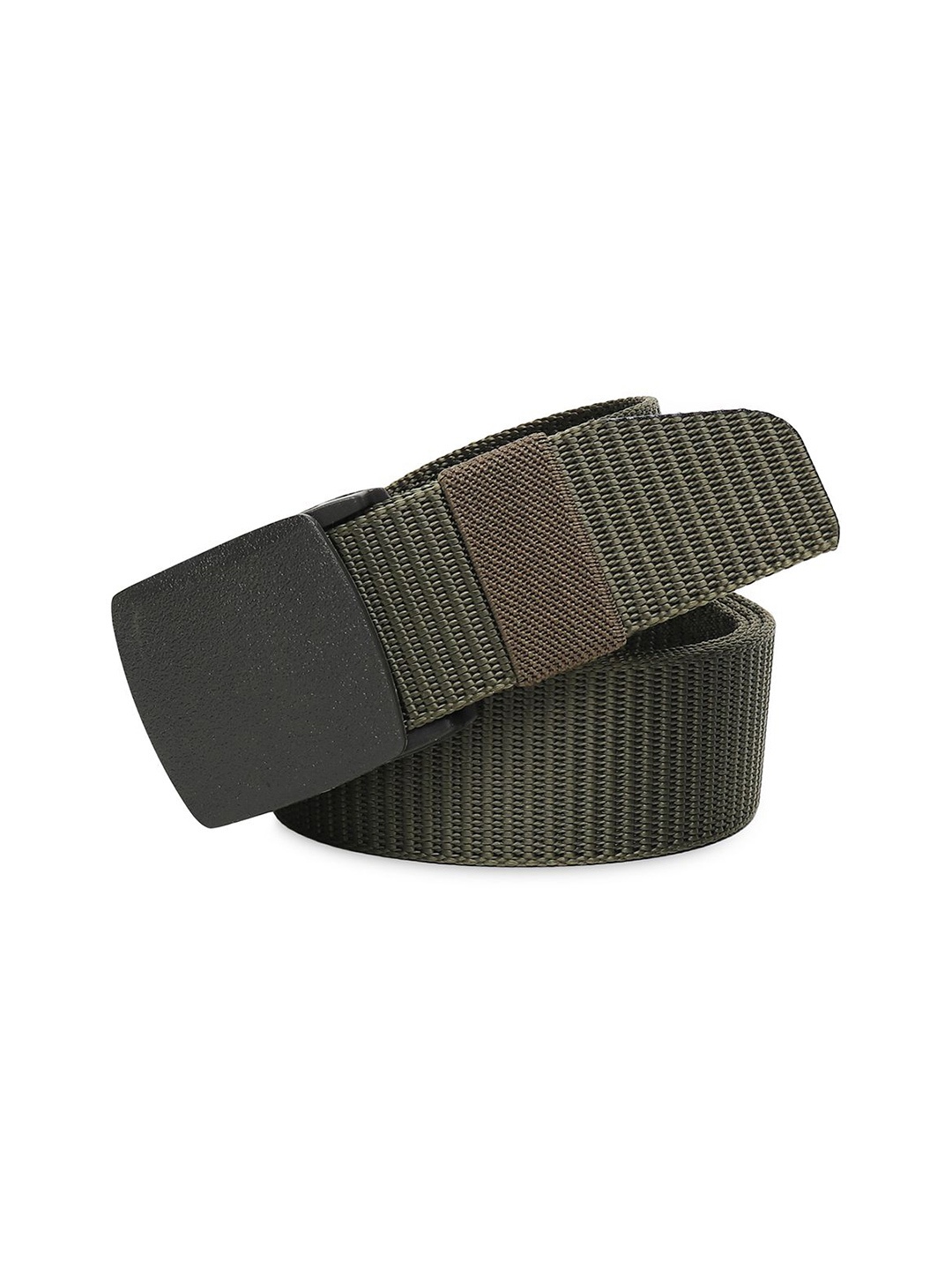 

Provogue Unisex Textured Slider Buckle Belt, Green