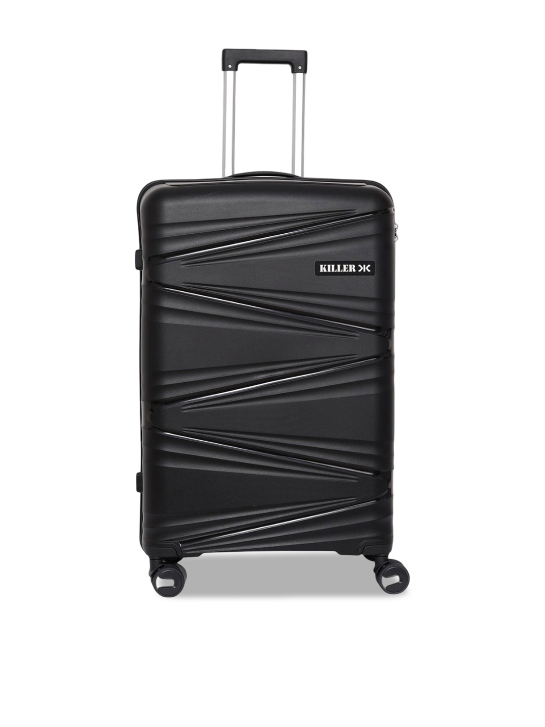 

Killer Textured Hard-Sided Large Trolley Bag, Black