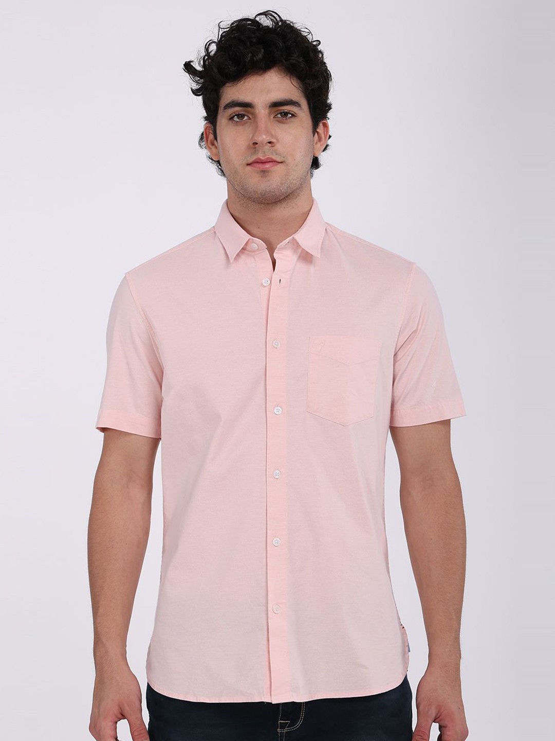 

Indian Terrain Men Classic Slim Fit Opaque Casual Shirt, Yellow