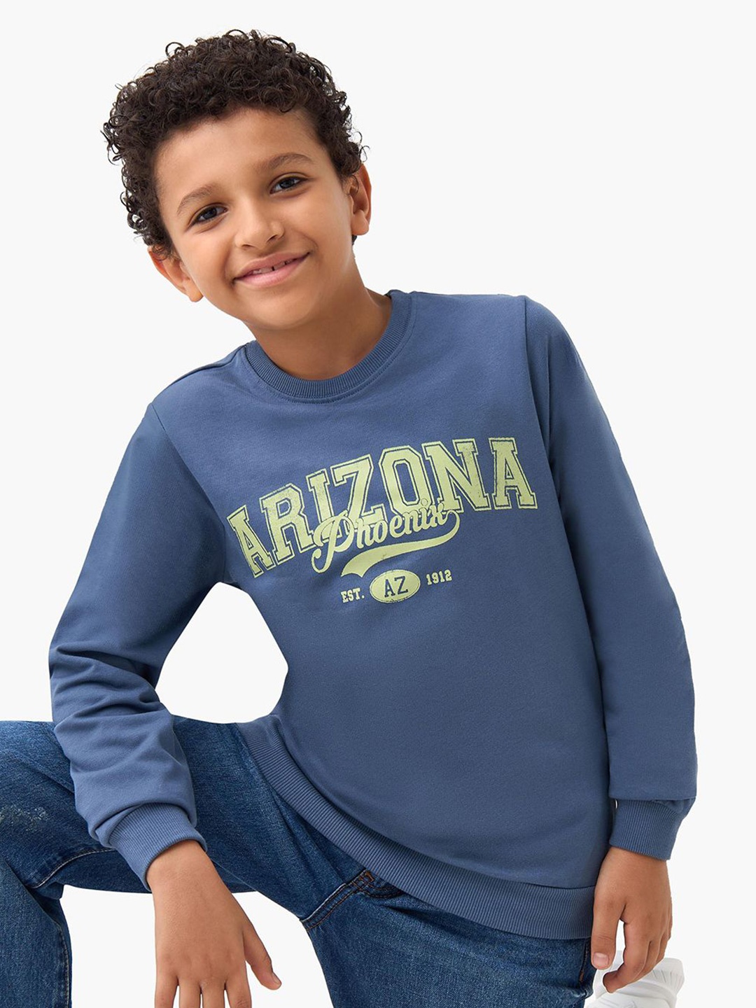 

Juniors by Babyshop Boys Printed Sweatshirt, Blue