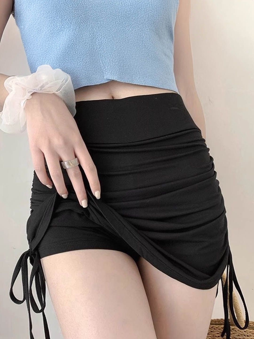 

StyleCast Mid Rise Mini Skort, Black