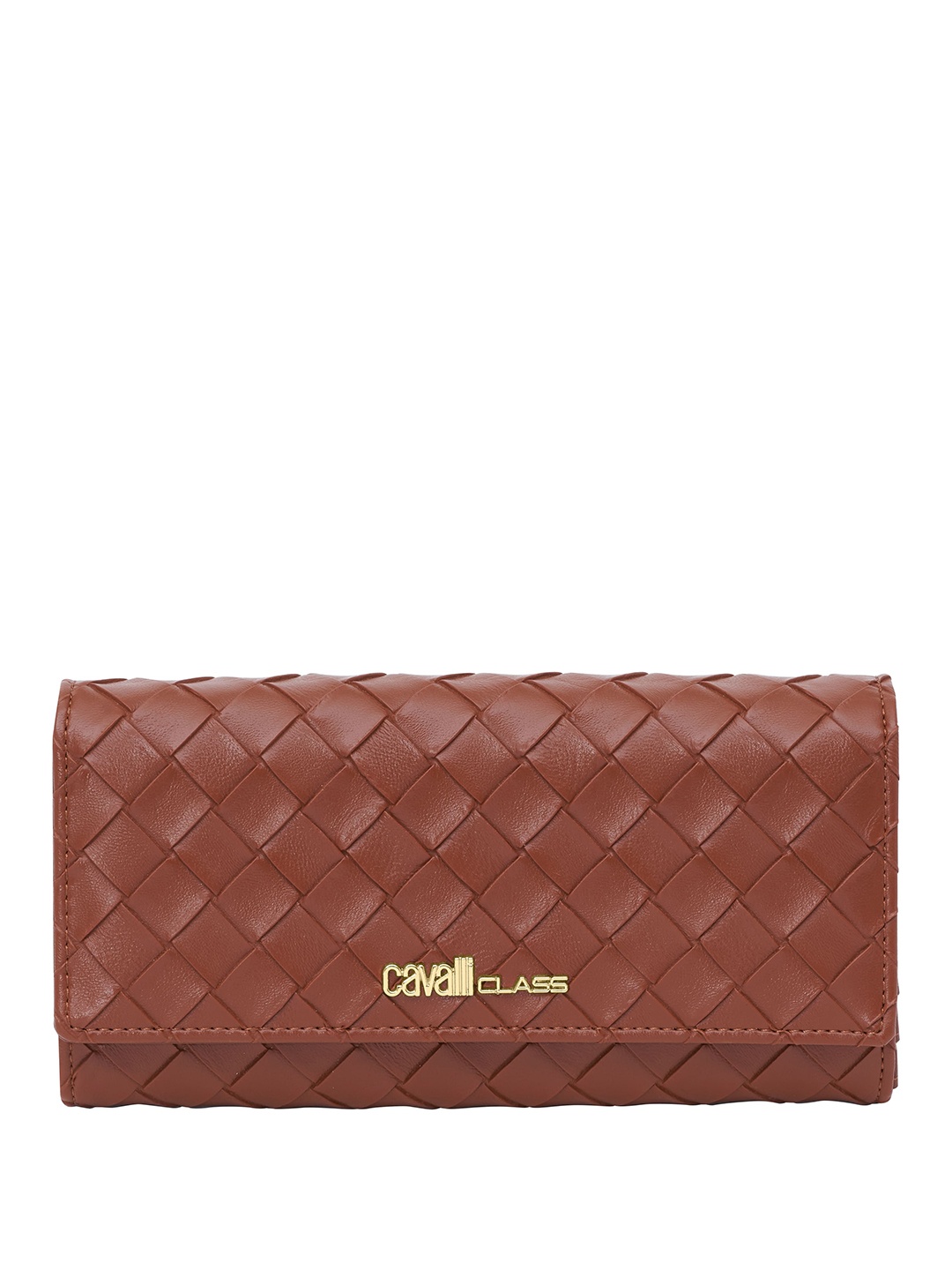 

Cavalli Class Women Textured Two Fold Wallet, Brown