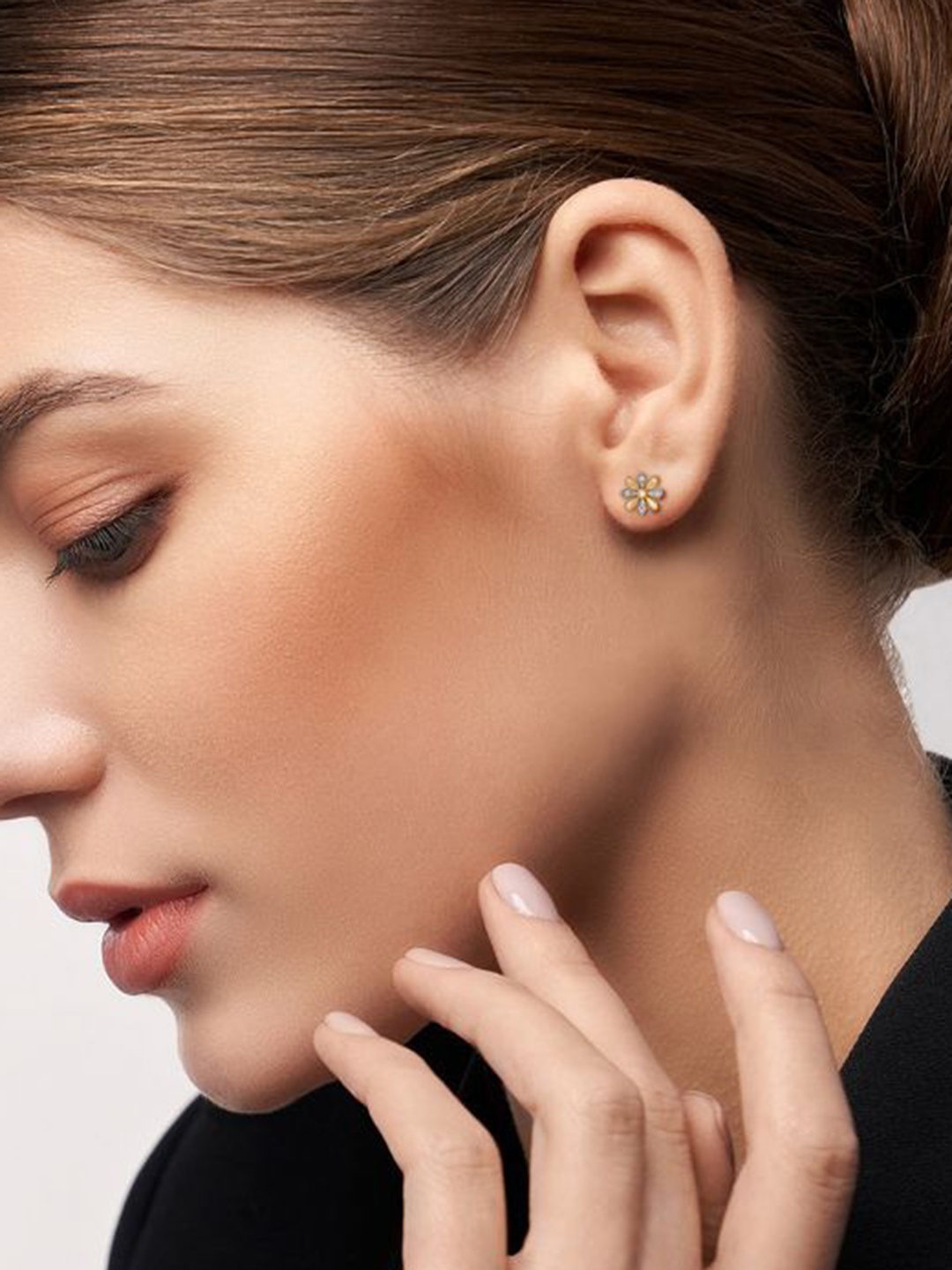 

Emori Floral Lab Grown Diamond Studs, Yellow