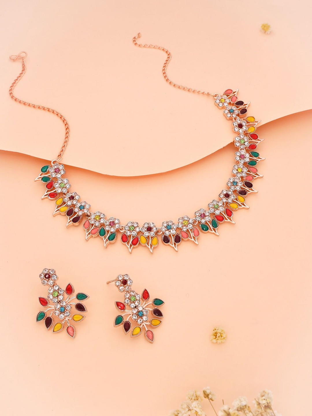 

Anouk Gold-Plated American Diamond Studded Jewellery Set