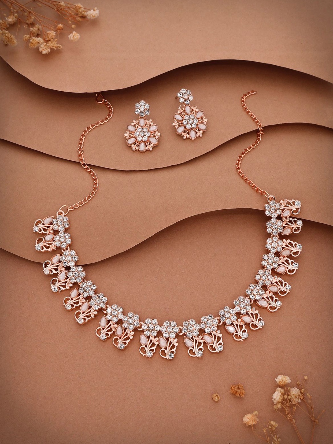 

Anouk Gold-Plated American Diamond Studded Jewellery Set
