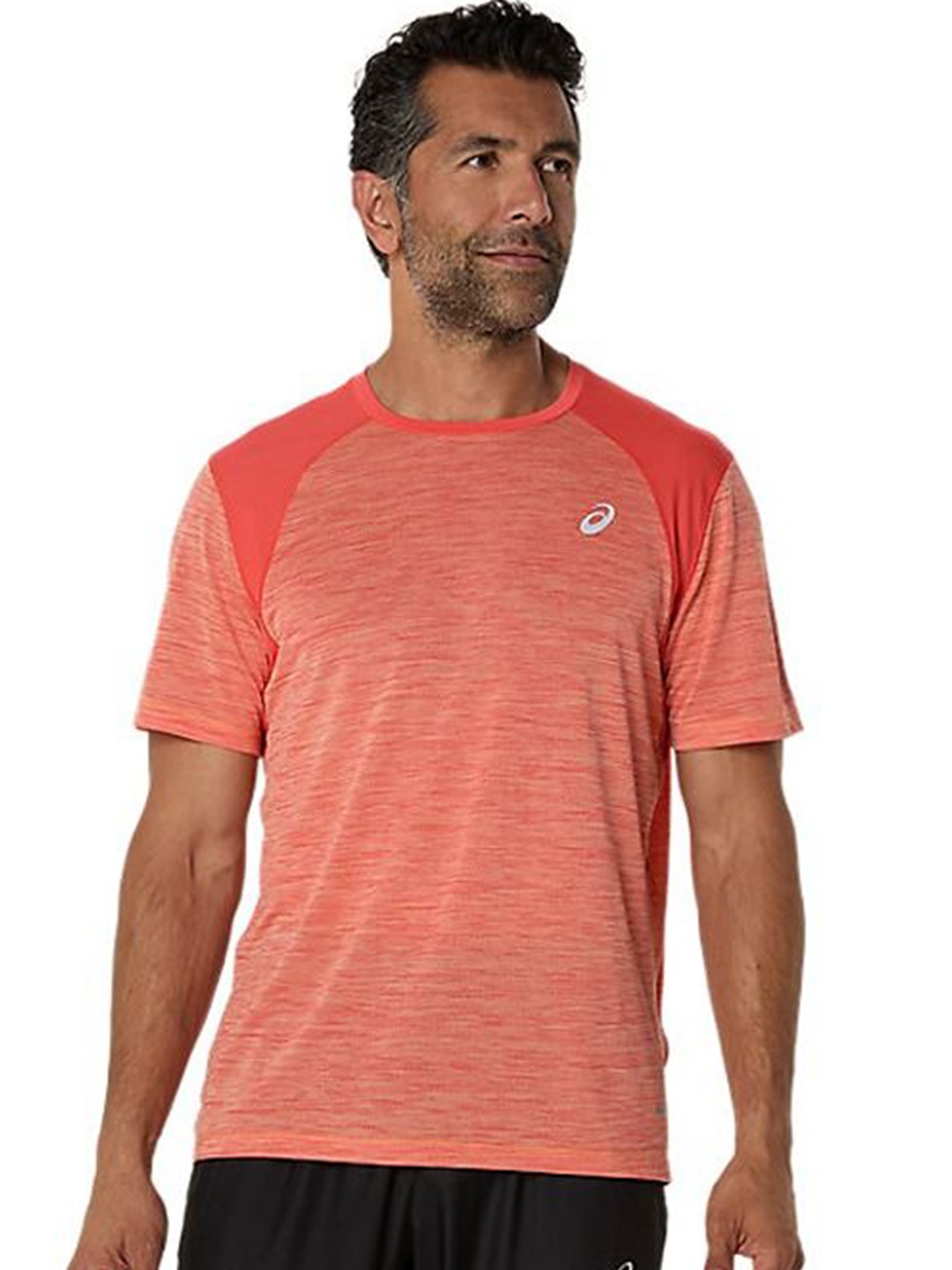

ASICS Men Solid Round Neck T-shirt, Red