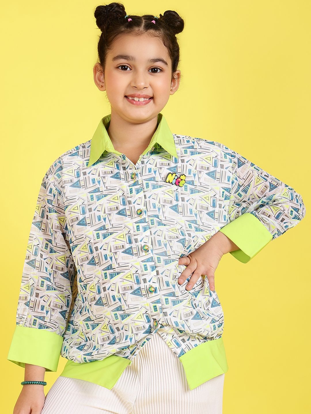

Miss & Chief Geometric Print Top, Multi