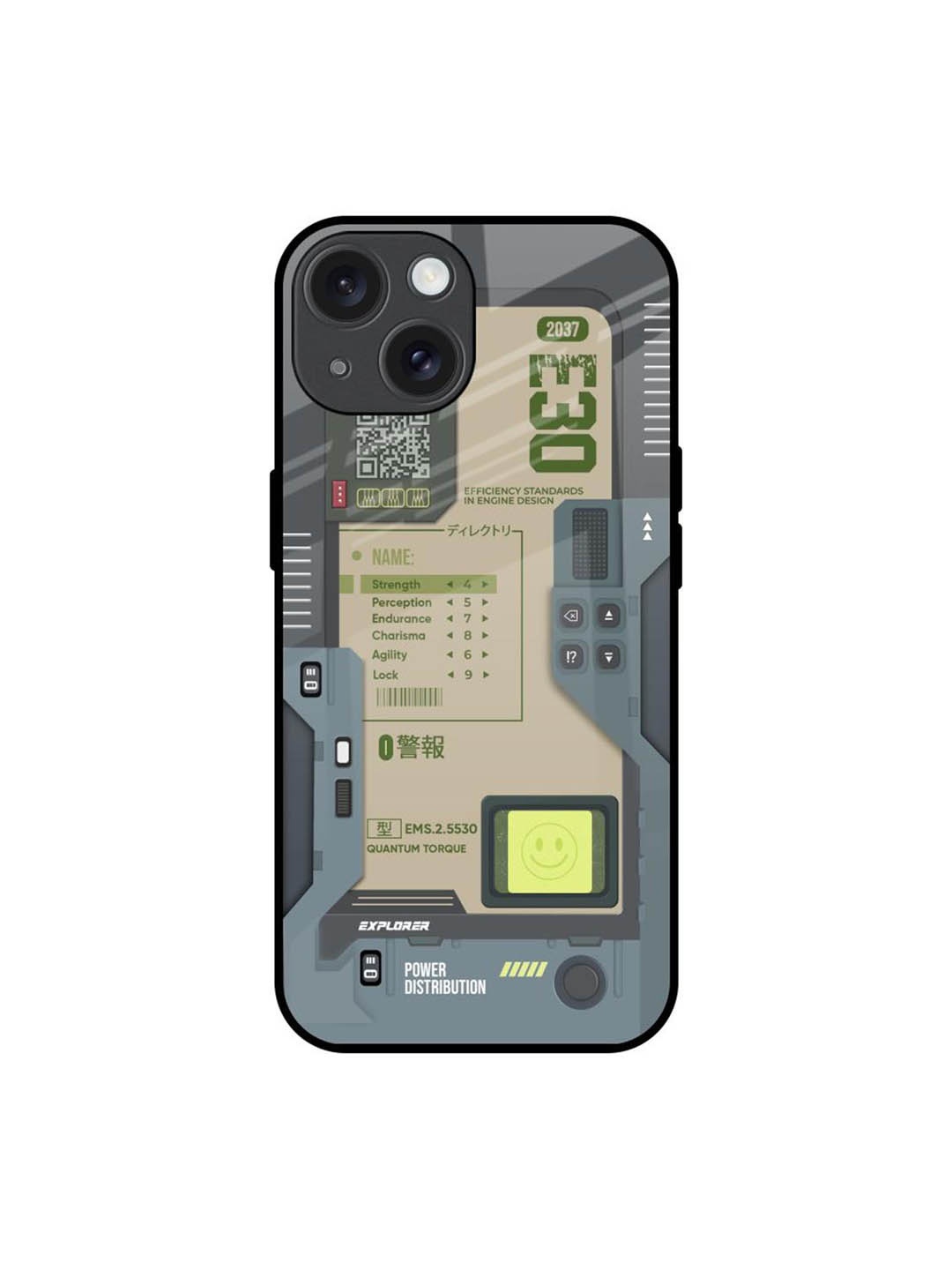 

QRIOH Typography Printed iPhone 15 Back Case Mobile Accessories, Grey