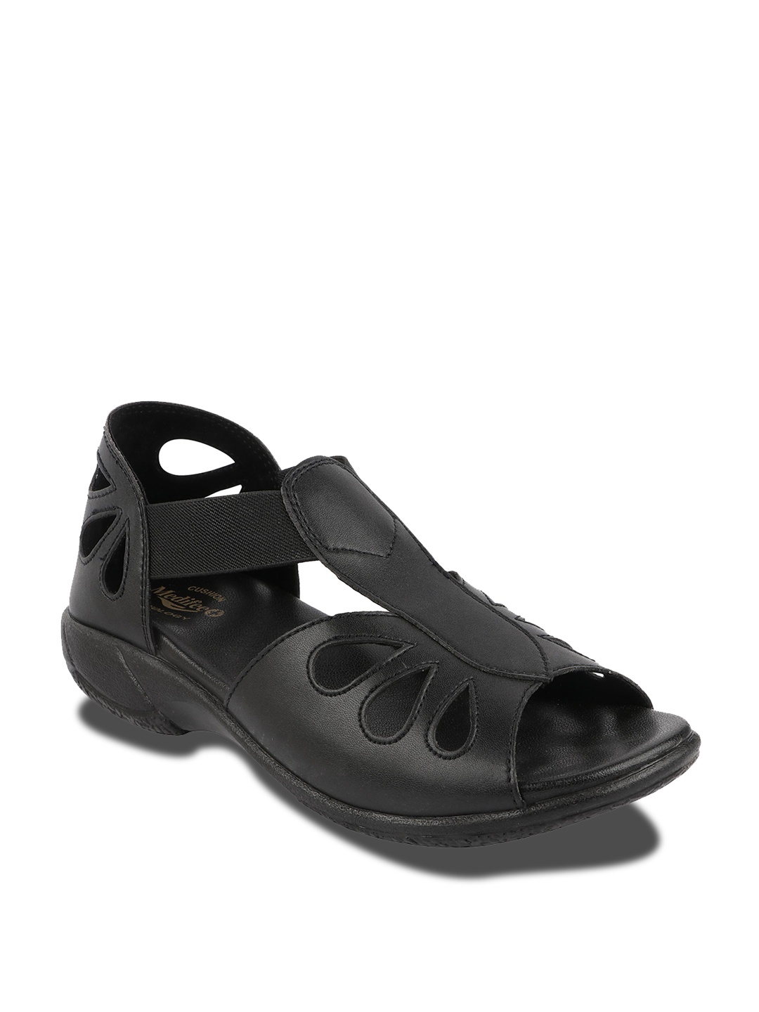 

MEDIFEET Women Wedge Heel Sandals, Black
