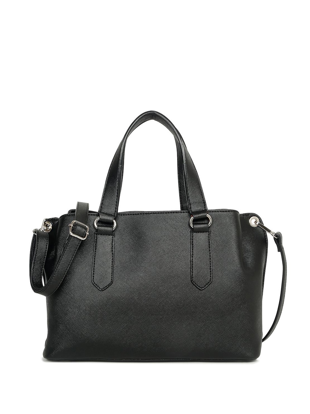 

DressBerry PU Shopper Tote Bag, Black