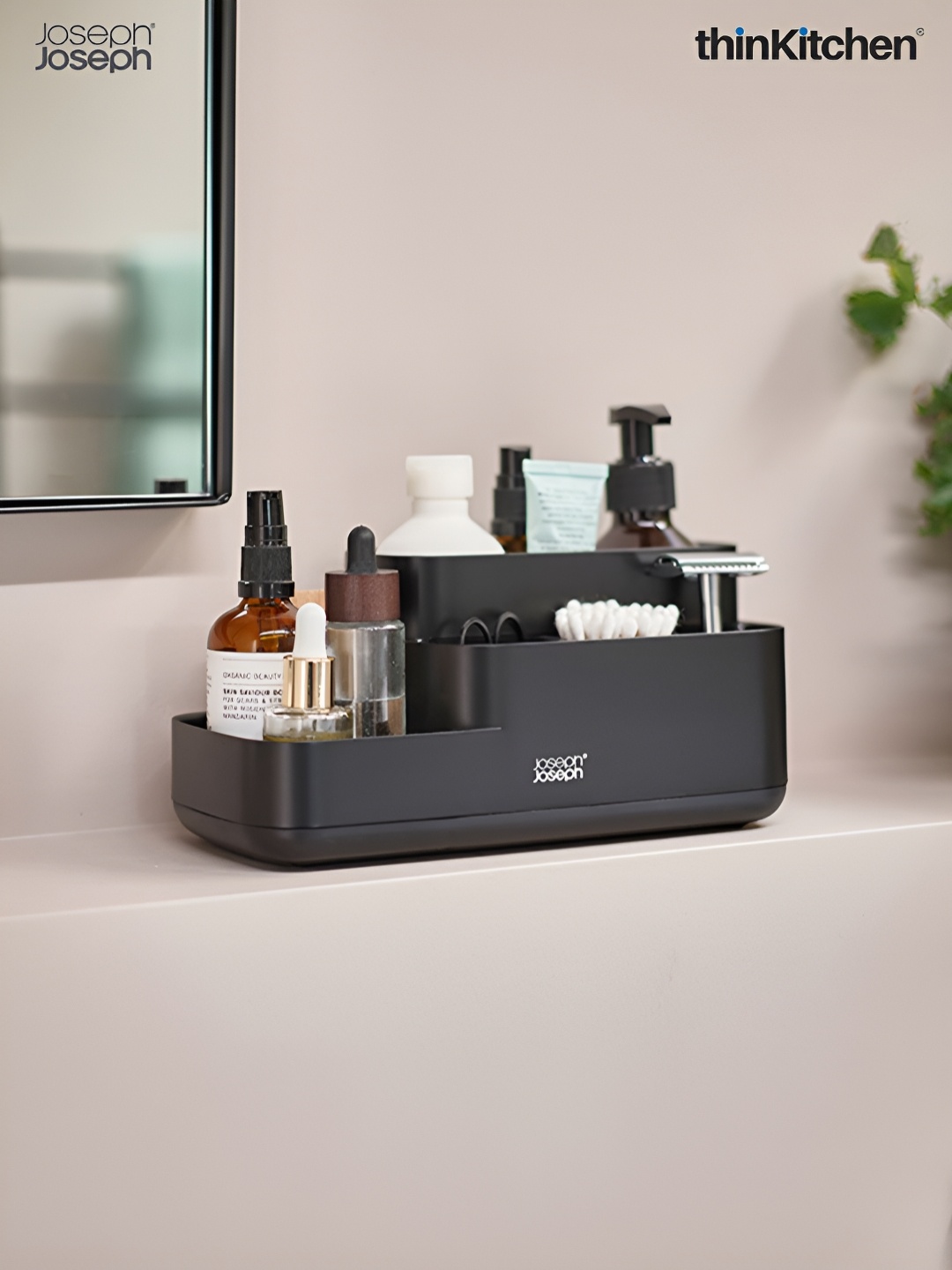 

Joseph Joseph Black Solid Polypropylene Bathroom Caddy