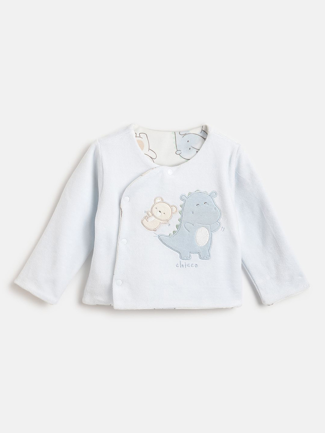 

Chicco Kids Embroidered Reversible Cardigan, Blue