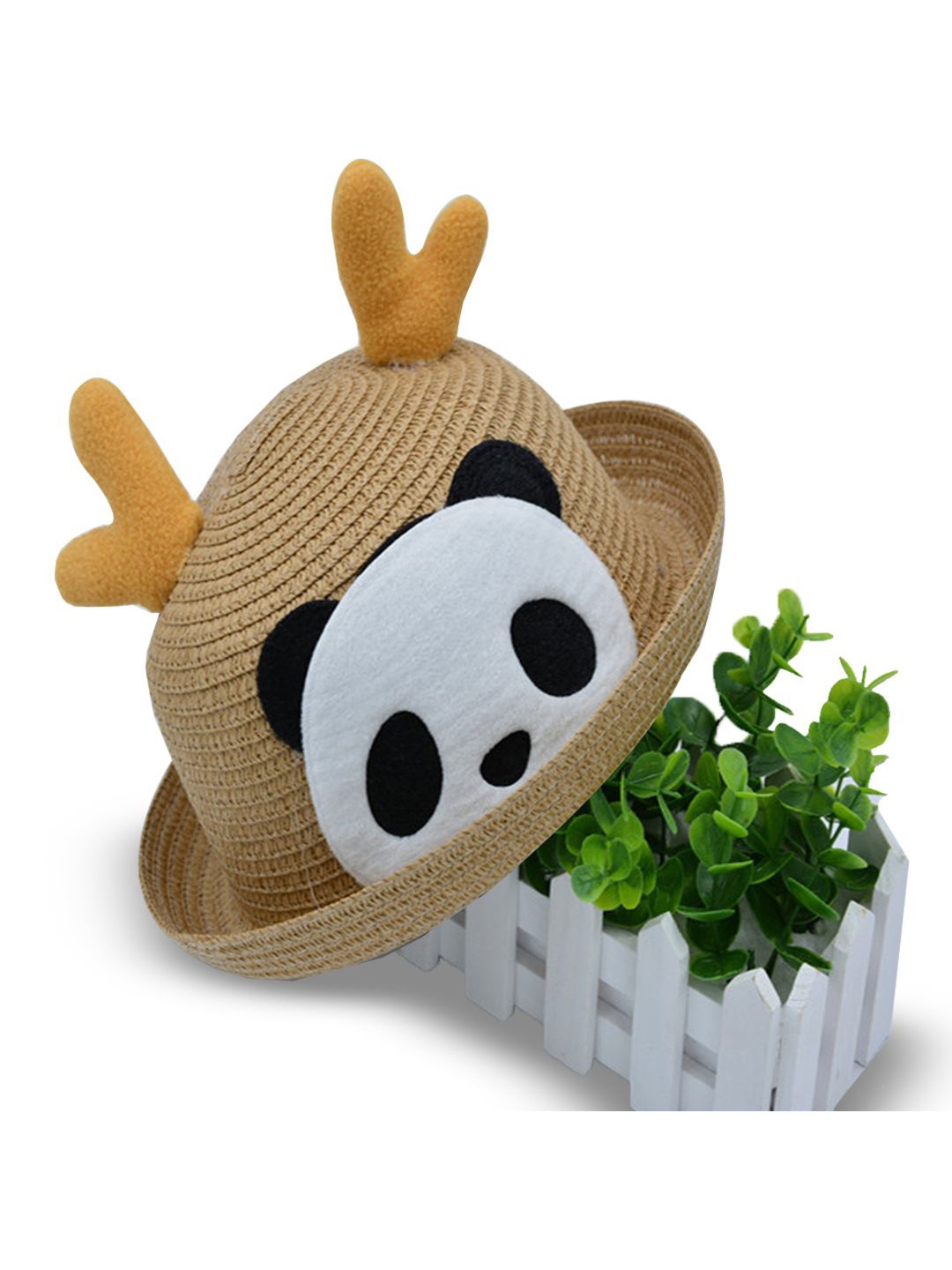 

Babymoon Kids Embroidered Sun Hat, Brown