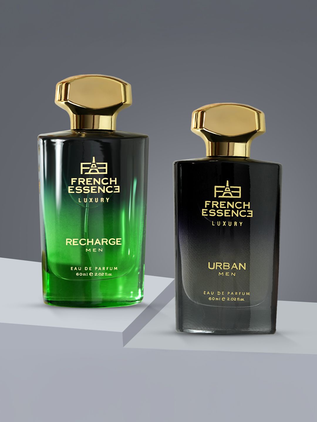

FRENCH ESSENCE Urban And Recharge Set Of 2 Eua De Perfume - 60ml Each, Gold