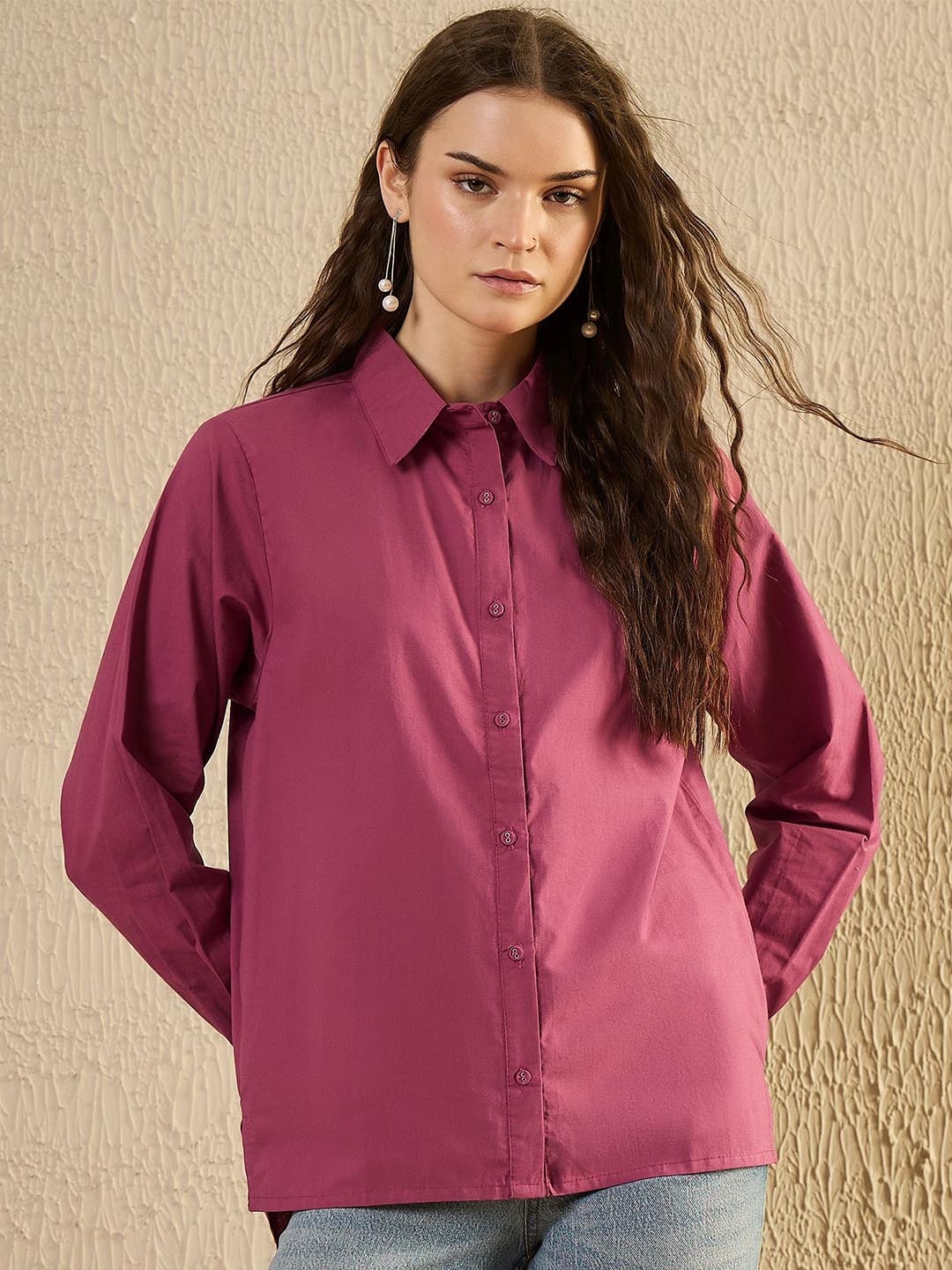 

SANSKRUTIHOMES Women Opaque Casual Shirt, Pink