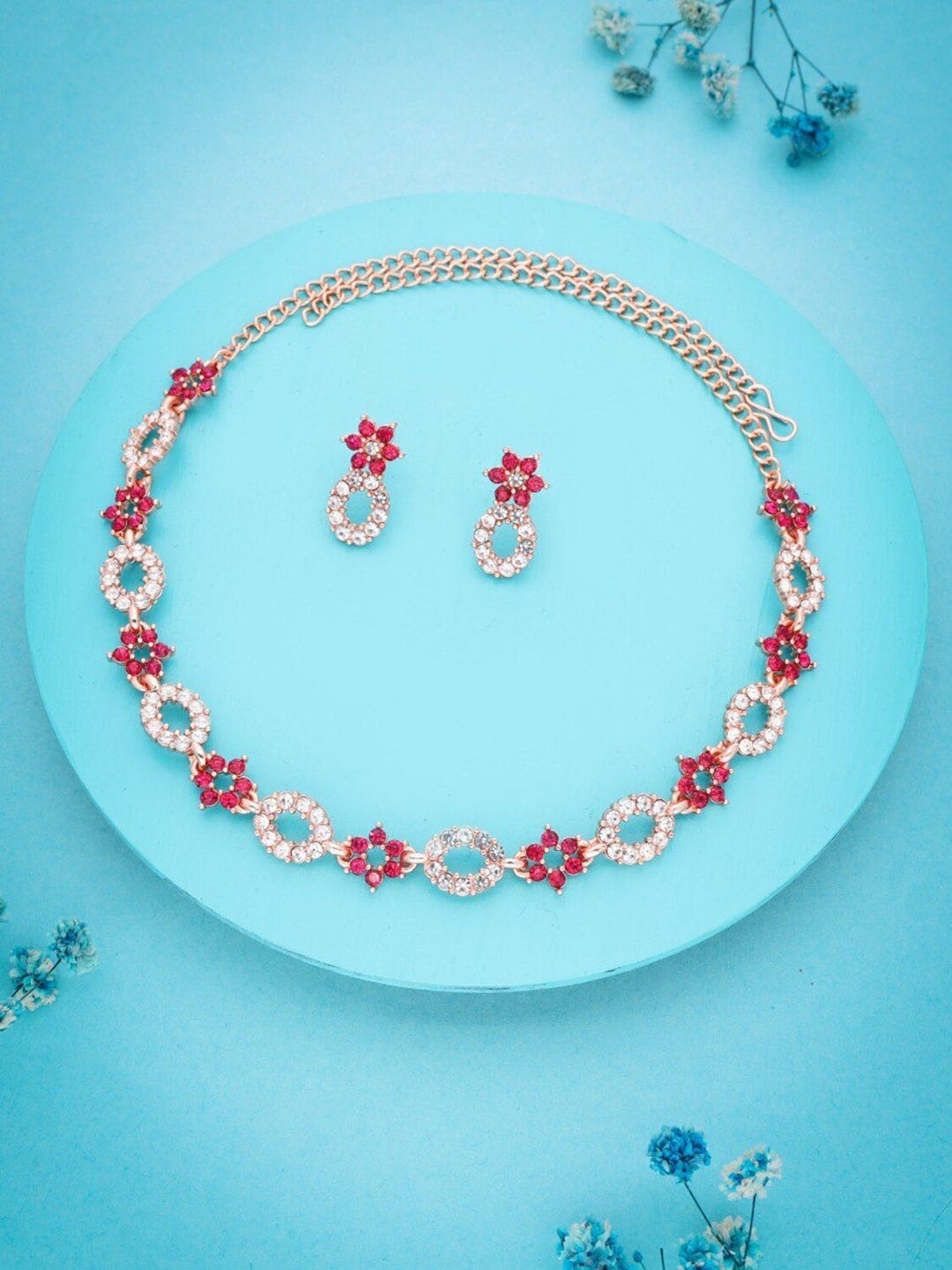 

Anouk Gold-Plated American Diamond Studded Jewellery Set